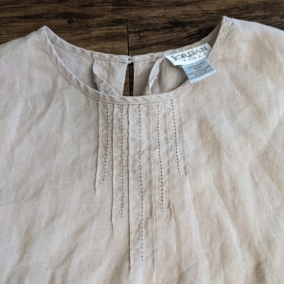 Tan Linen Top Size 16W - Picture 5 of 10